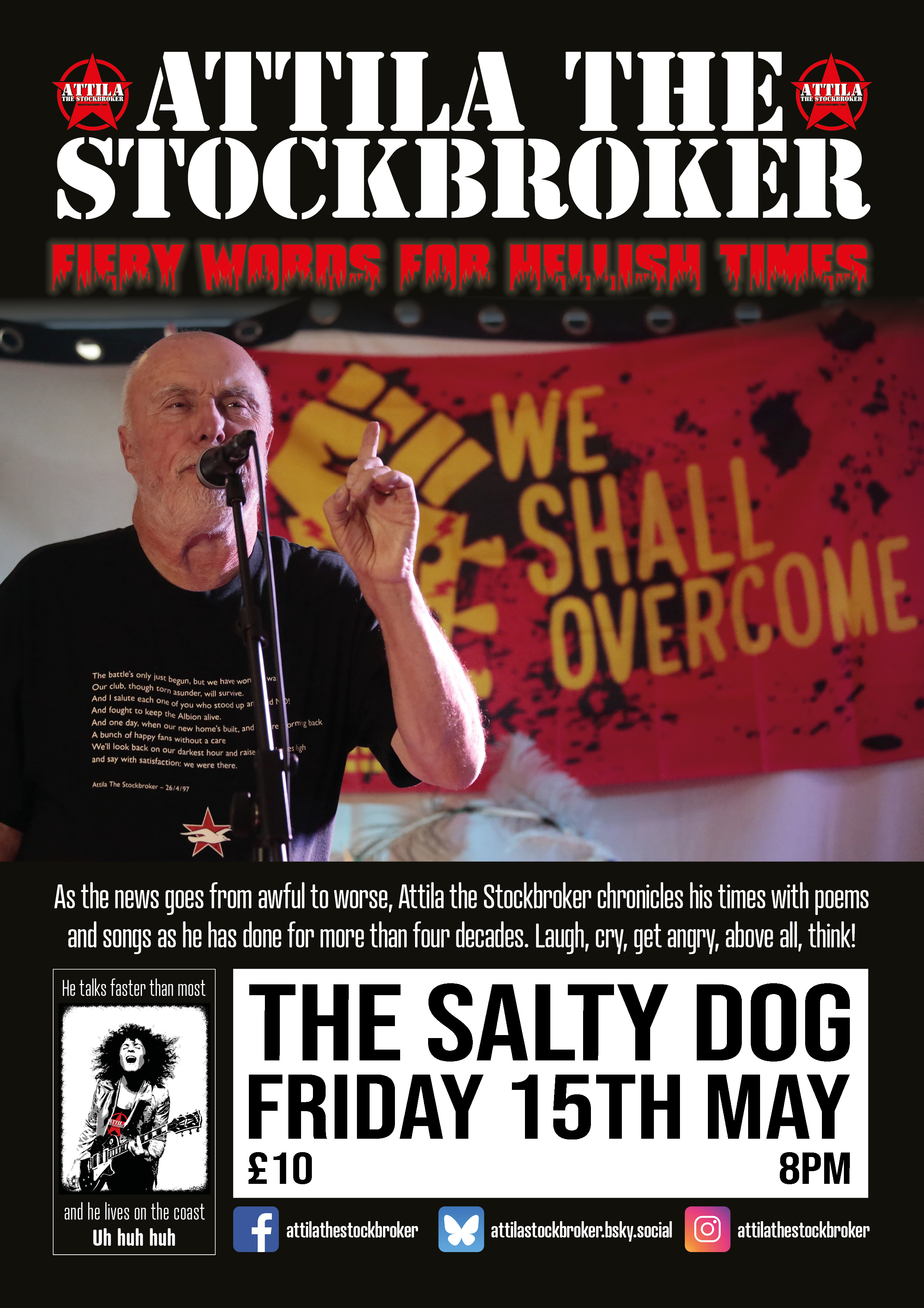Attila The Stockbroker at The Salty Dog, Northwich on 15th May