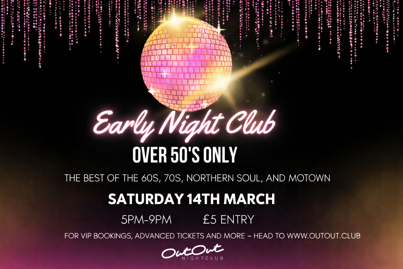 Early Night Club – Over 50’s