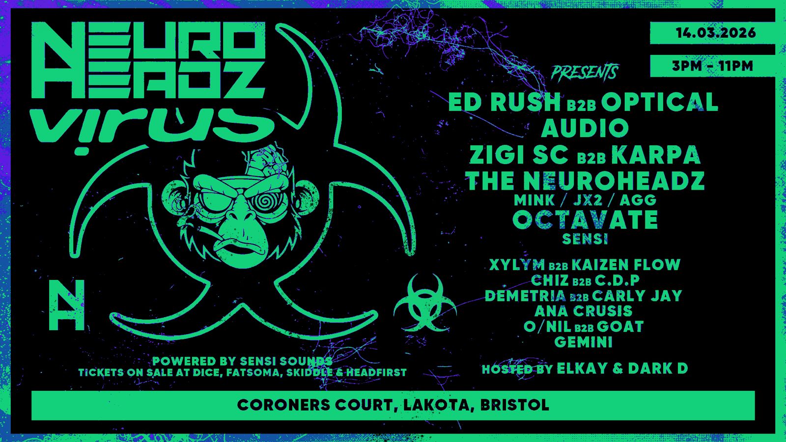 Neuroheadz x Virus Recordings: Final tickets on Lakoat’s Dice