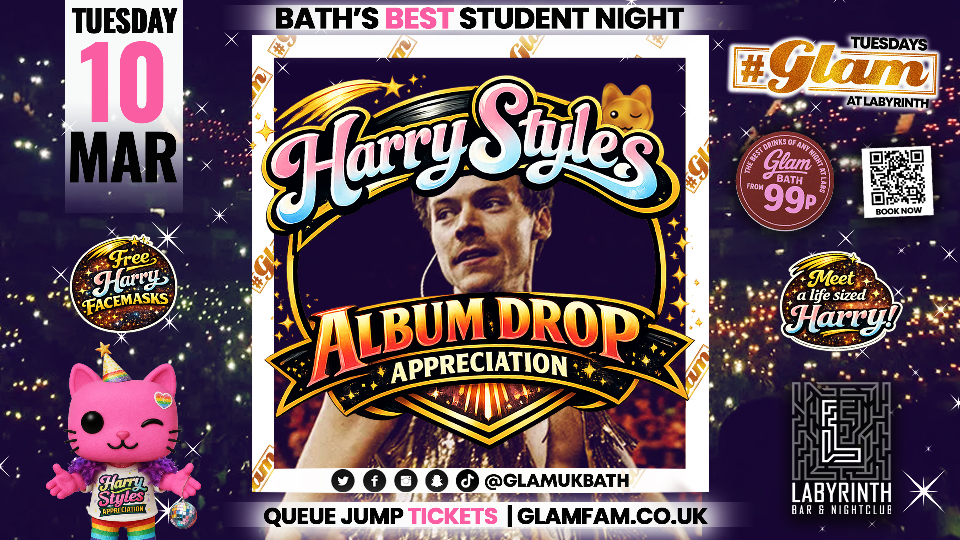 Glam – ❤️‍🔥 HARRY STYLES ALBUM DROP APPRECIATION | Tickets and Drinks from 99p!‼️Every Tuesday at Labyrinth 😻