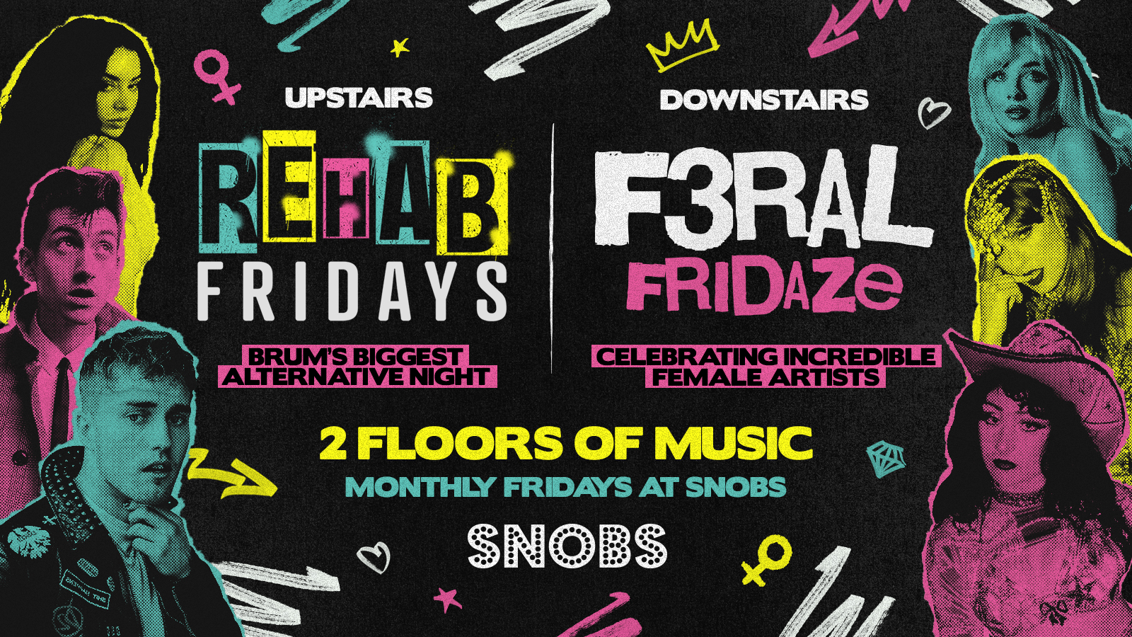 F3RAL FRIDAZE!! [TONIGHT] ♀hosted by Rehab Friday @ Snobs Birmingham : 6th Feb