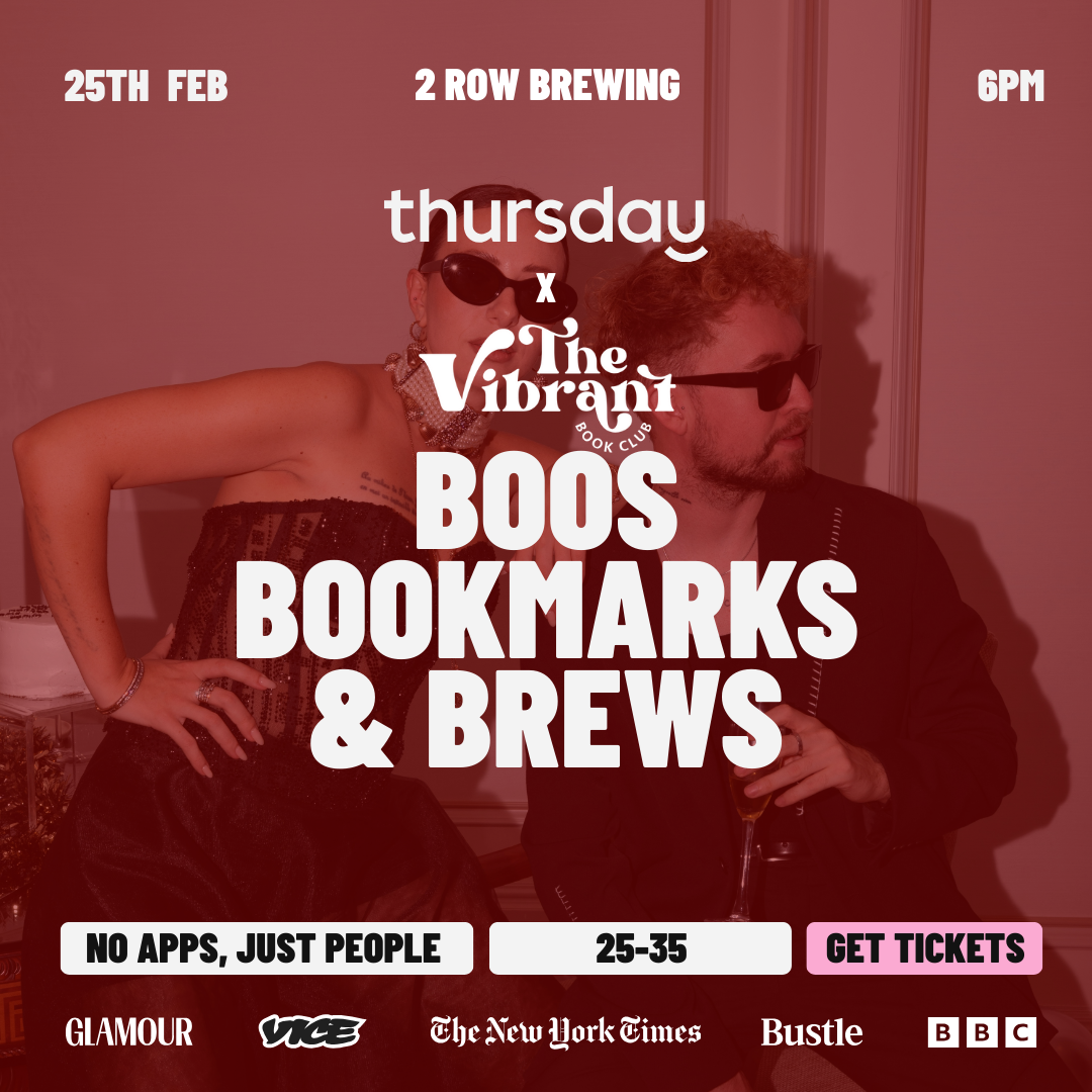 WEDNESDAY | BOOS, BOOKMARKS, & BREWS (25-35) | 2 ROW BREWING