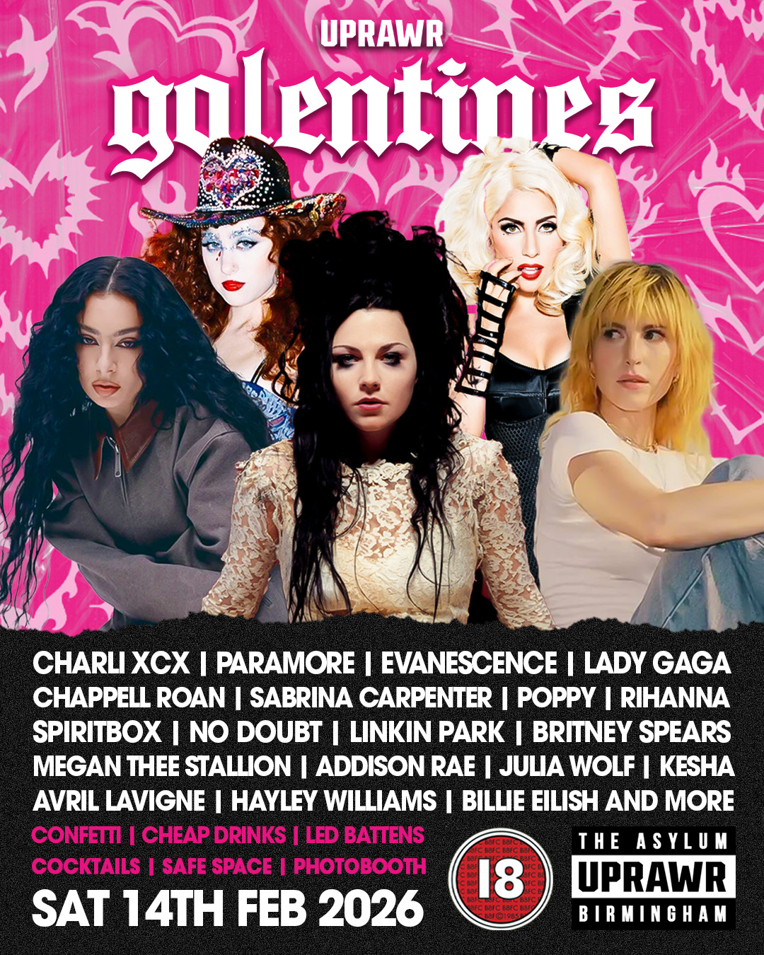 UPRAWR: Galentines! Birmingham Girl Pop, Rock, Emo and Pop Punk Valentines Party 💕