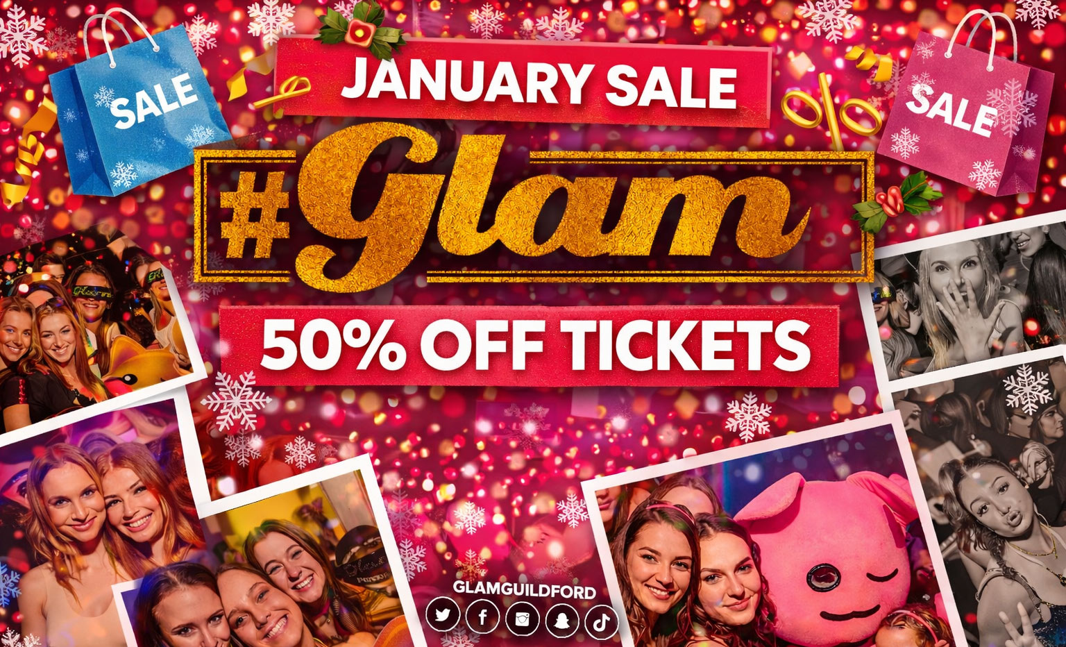 😻 Glam 🤩 Surrey’s Biggest Monday Night! 🤩 £1 Shots ALL NIGHT!