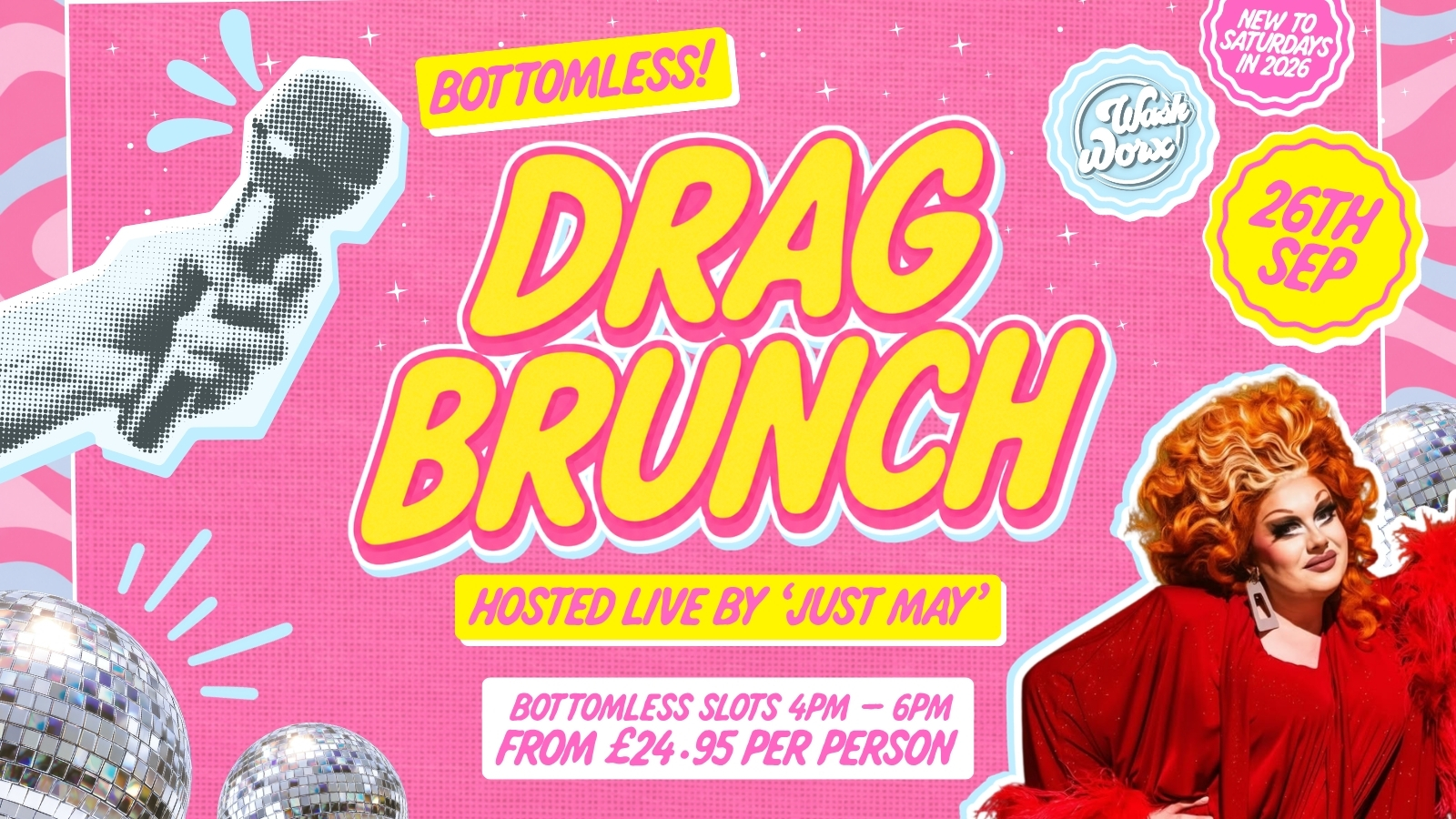 BOTTOMLESS DRAG BRUNCH 💋- JUST MAY