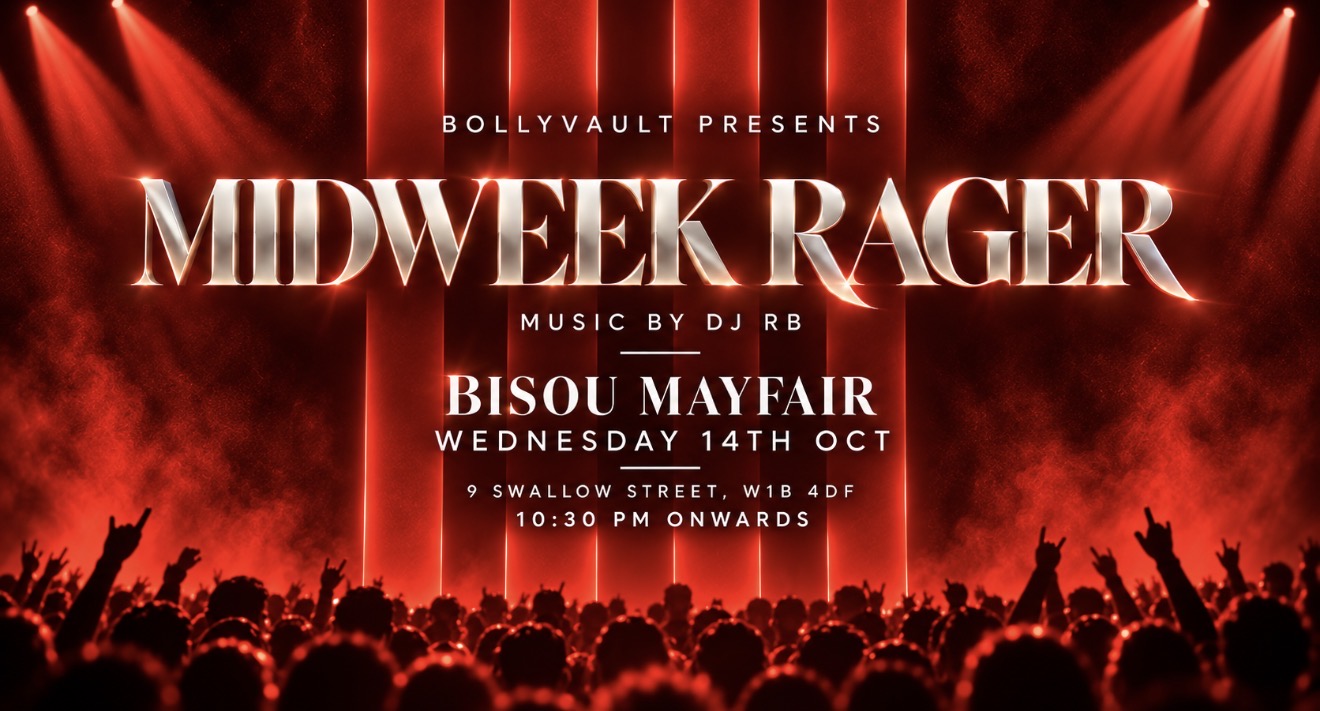 BollyVault Presents: BOLLYWOOD MIDWEEK RAGER | 14/10/26 | Wednesday