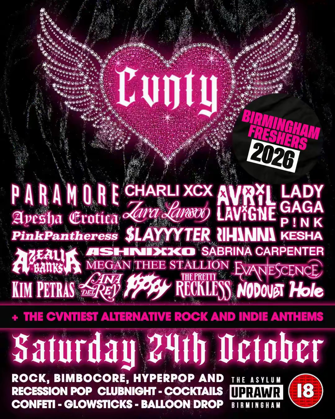 CVNTY 💅💄 Girly Pop, Rock, Bimbocore and Hyper Pop Clubnight 🦋