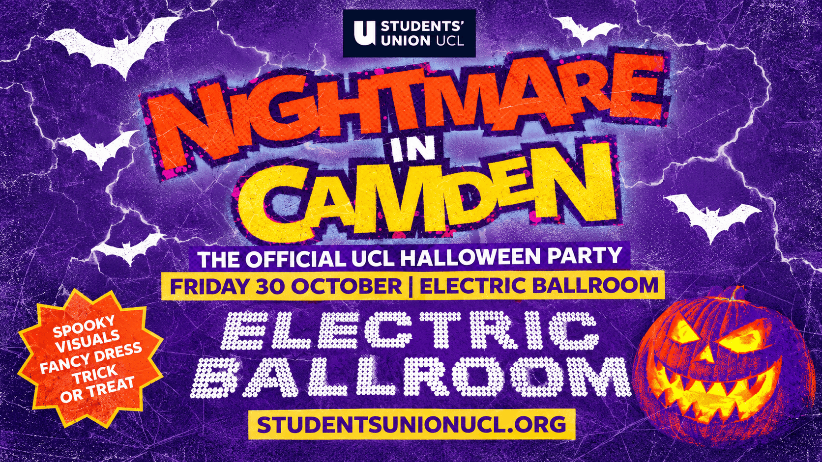 UCL’s Official Halloween Party - Nightmare In Camden 🎃 at the Electric Ballroom!