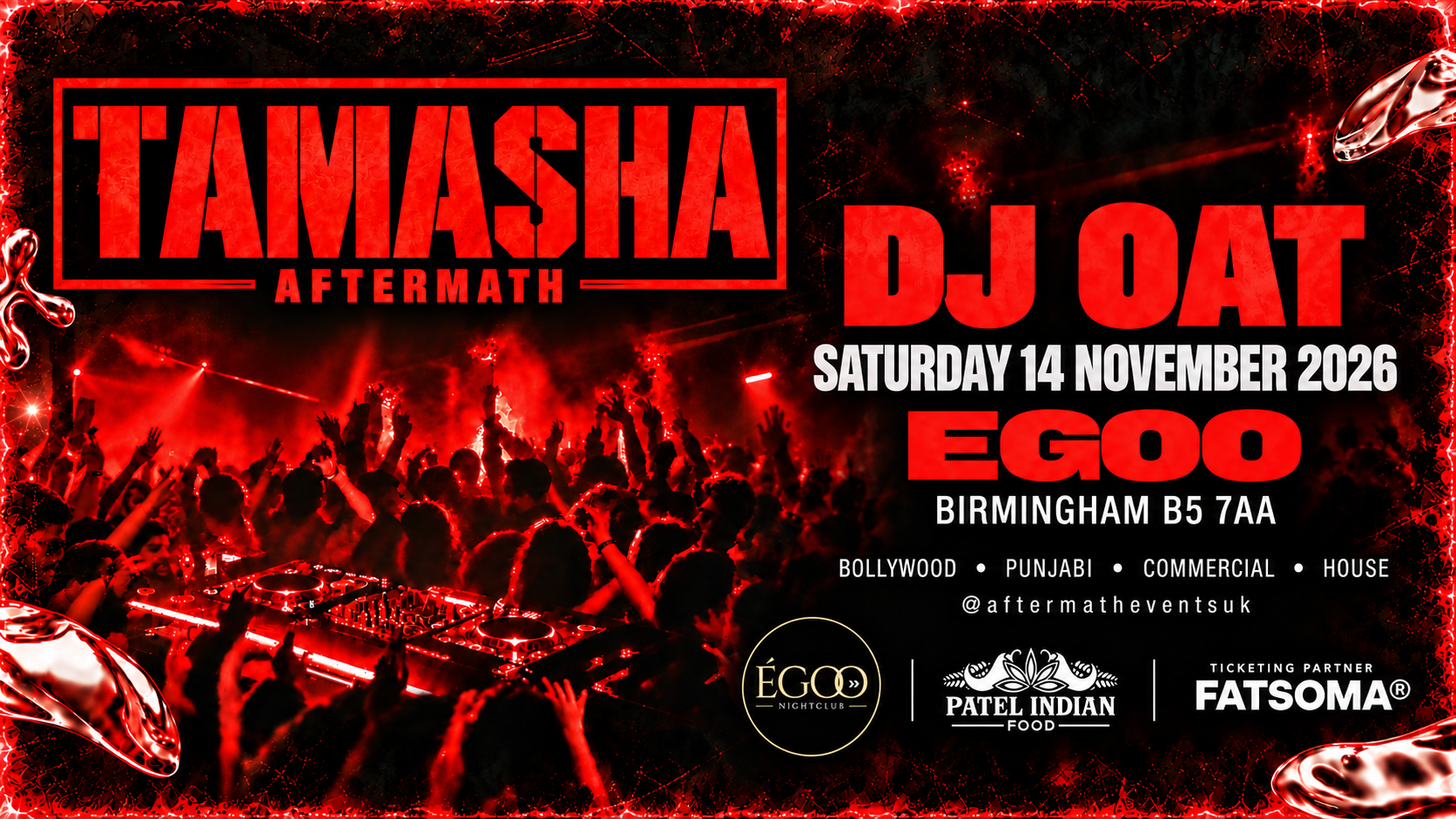 TAMASHA | Bollywood Night Birmingham | Saturday 14 November 2026