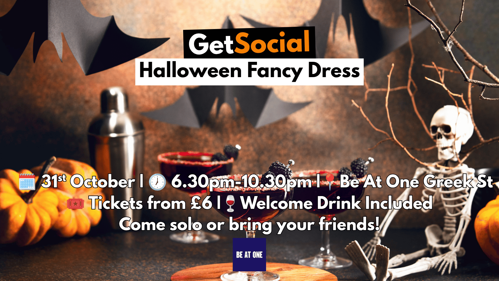 GetSocial Halloween Party | Meet New People & Make Friends (20s–40s) 🎃