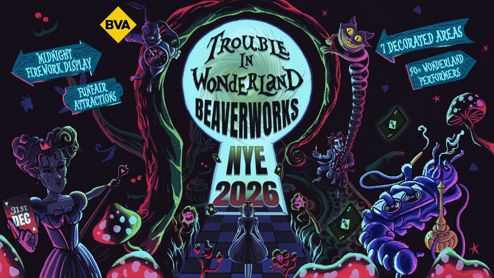 TROUBLE IN WONDERLAND - BEAVERWORKS NYE 2026