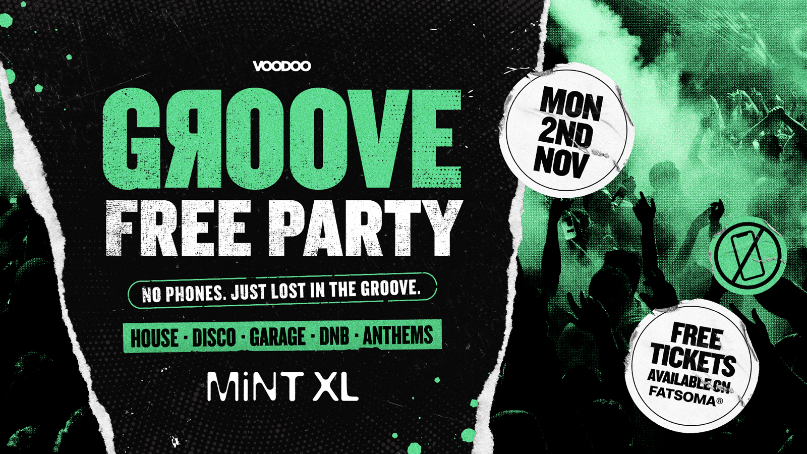 GROOVE MONDAYS FREE PARTY - Monday 2nd November @ MiNT XL