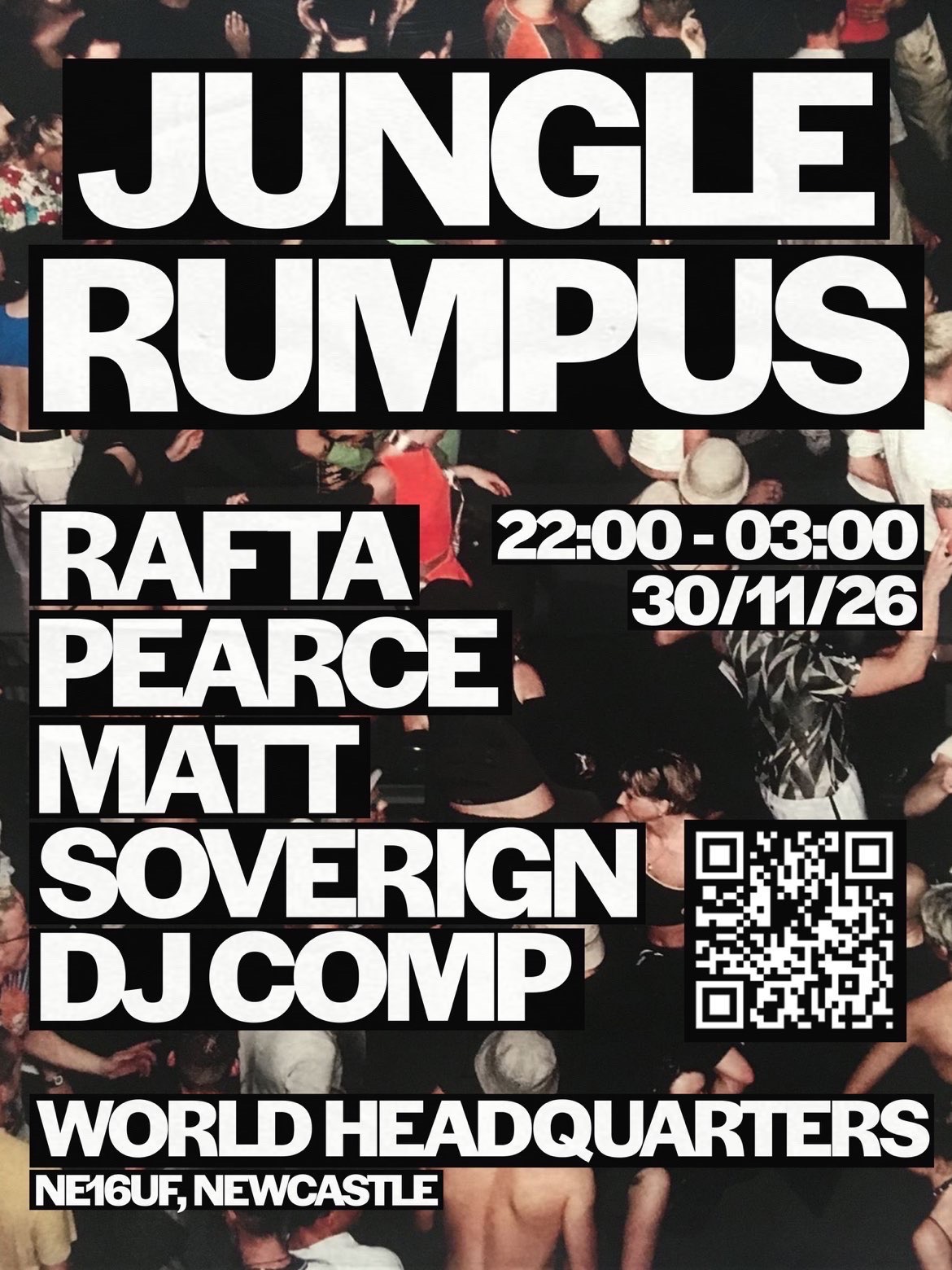 Jungle Rumpus — World HQ | 30 Nov 2026 | EventsList.co.uk
