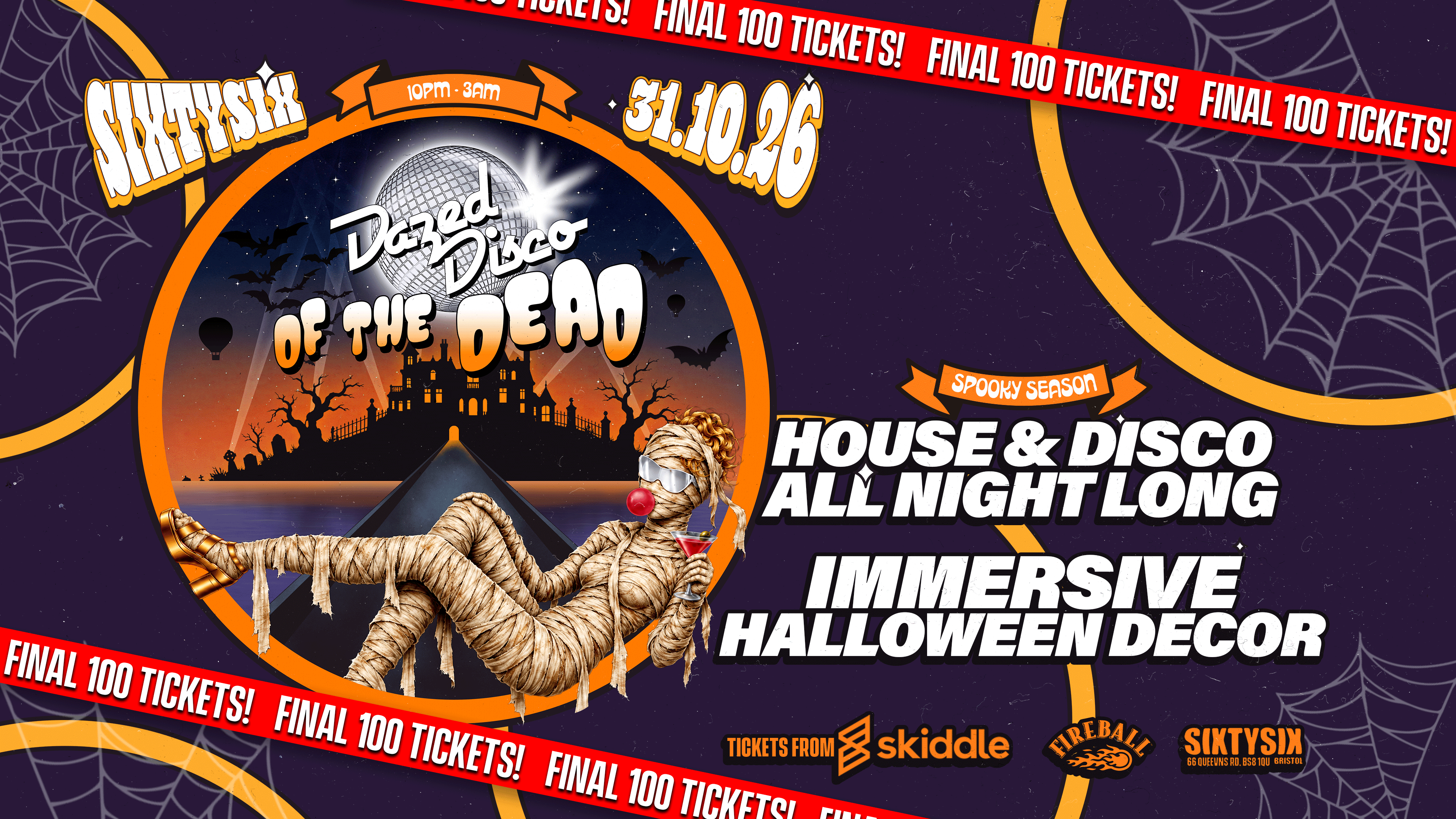 Dazed Disco Of The Dead — SIXTYSIX Bristol | 31 Oct 2026 | EventsList.co.uk