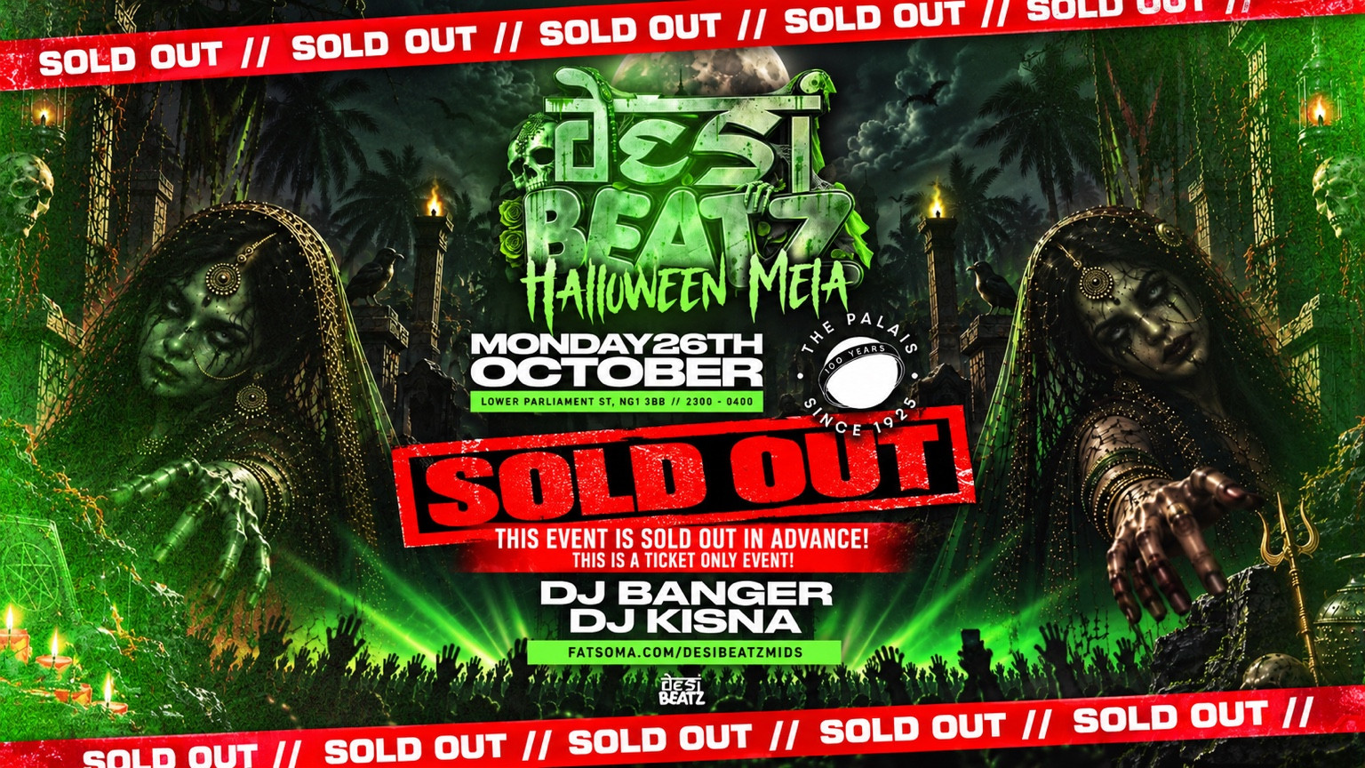Desi Beatz Nottingham : HALLOWEEN MELA! | THE PALAIS NOTTINGHAM