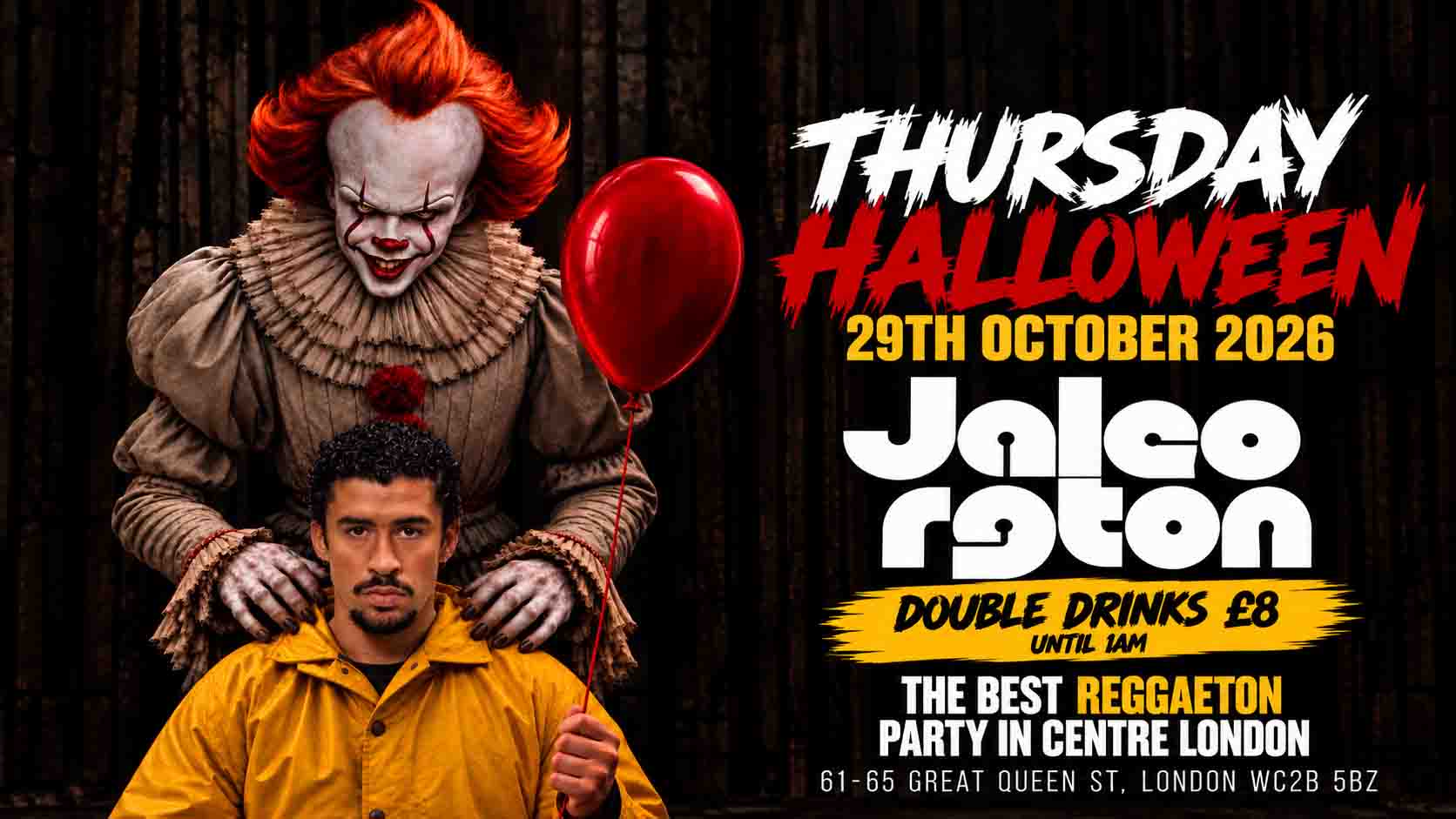 🎃 100 FREE TICKETS!! THURSDAY HALLOWEEN — JALEO REGGAETON AT SWAY BAR! 🎈🔪. 1