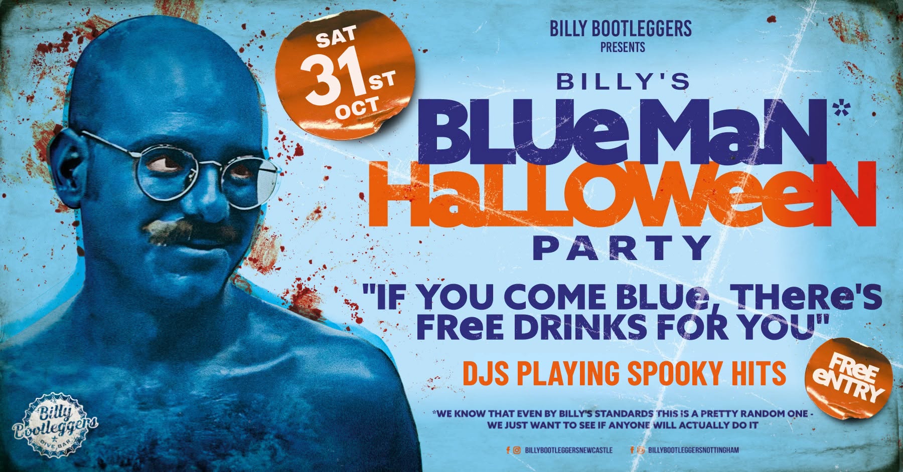 Billy's Blue Man Halloween Party