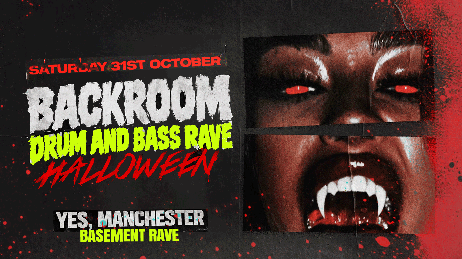 BACKROOMS DRUM & BASS RAVE 🩸 HALLOWEEN SPECIAL 🧛 @ YES BASEMENT