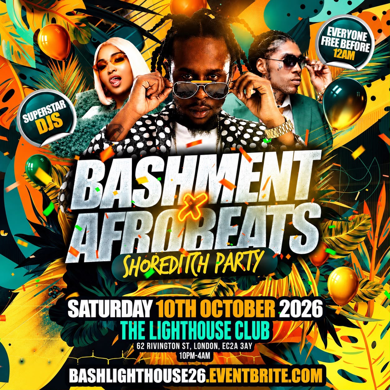 Bashment X Afrobeats - Shoreditch Party - Everyone Free Before 12AM — The Lighthouse Bar and ...