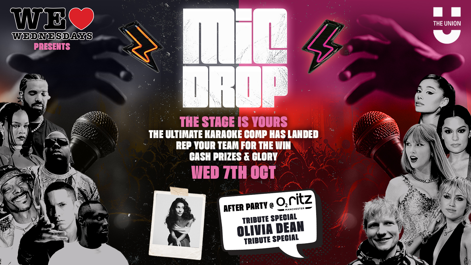 DROP THE MIC KARAOKE with LIVE BAND - brought to you by WE LOVE ❤️ WEDNESDAYS : INCLUDES ENTRY TO THE O2 RITZ FOR THE AFTER PARTY