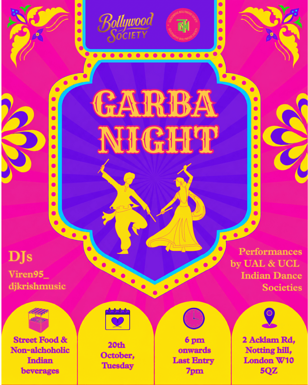 Goldsmiths Bollywood Society presents London's Official Student Garba Night - Tuesday 20 October