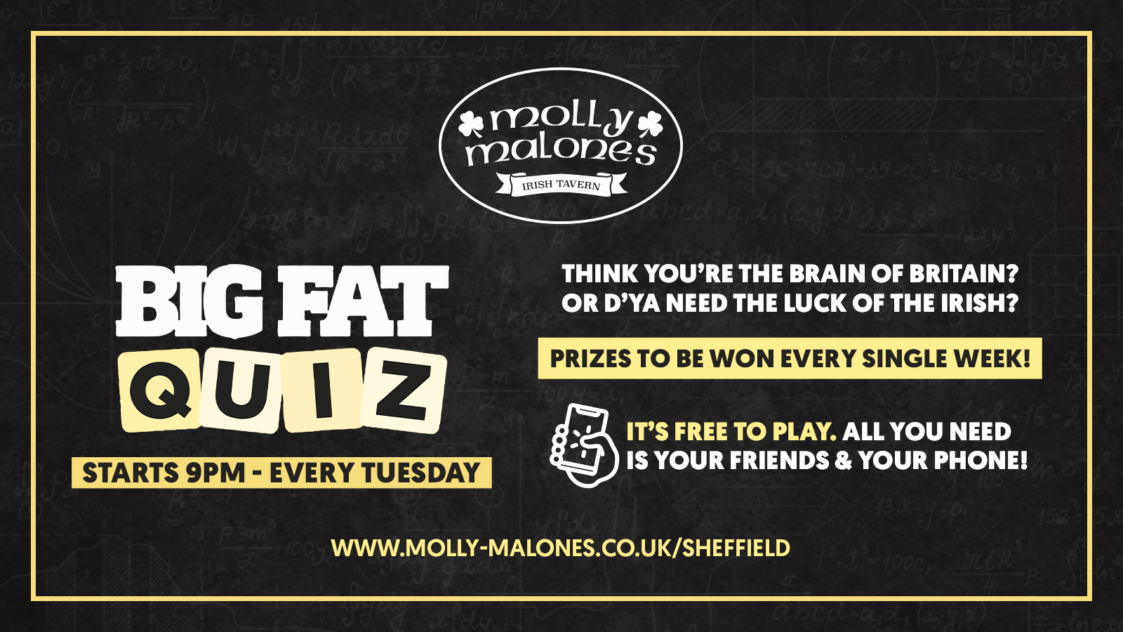 The Big Fat Quiz | Freshers | Molly Malones
