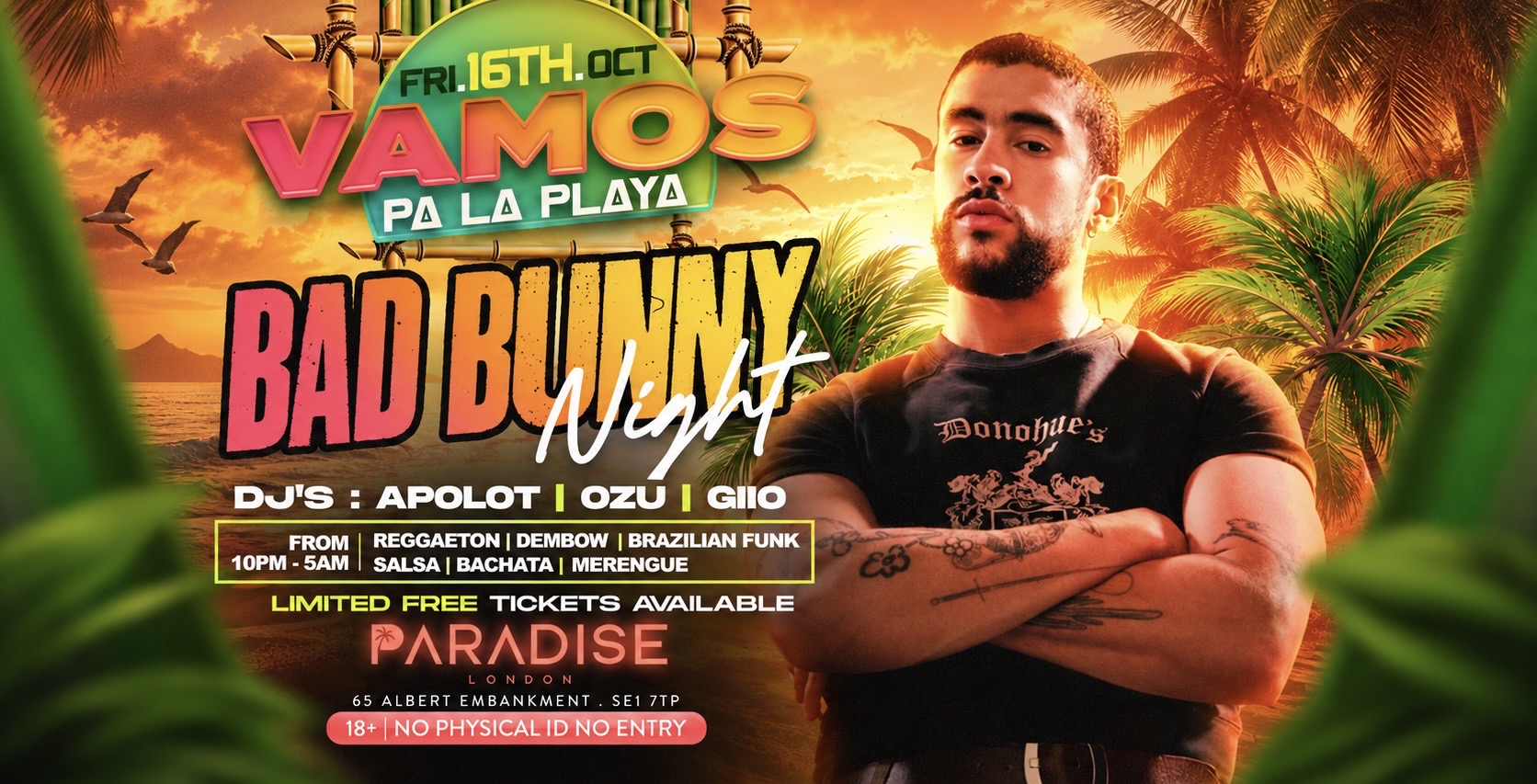 BAD BUNNY NEW GENERATION “VAMOS PARA LA PLAYA” @PARADISE NIGHTCLUB