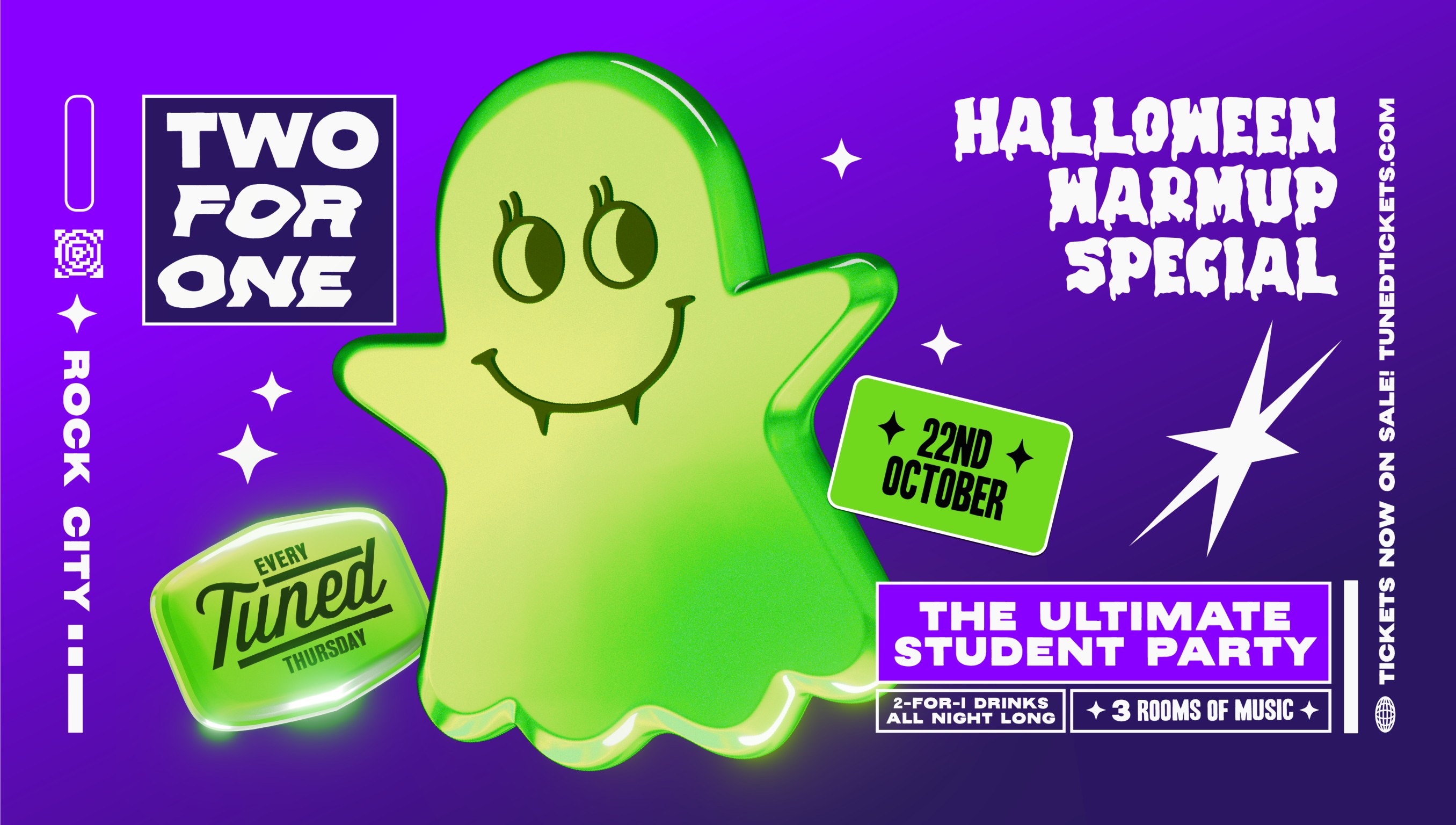 Tuned - Halloween Warm-up Special... - Nottingham's Biggest Student Night - 2-4-1 Drinks All Night Long - (inc Silent Disco In Beta Room) 22/10/26