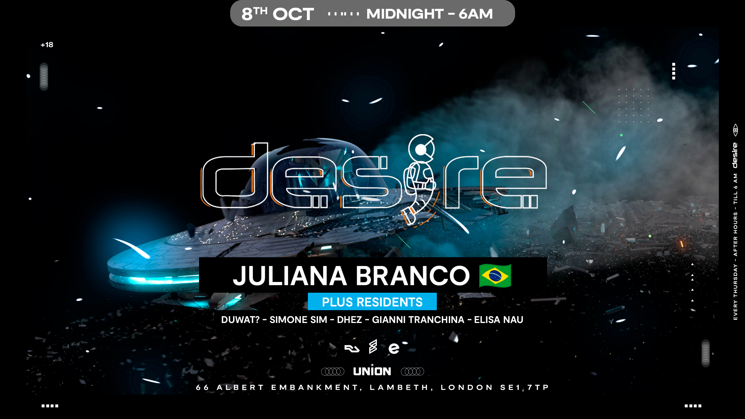 DESIRE - Weekly Thursday After Party - JULIANA BRANCO