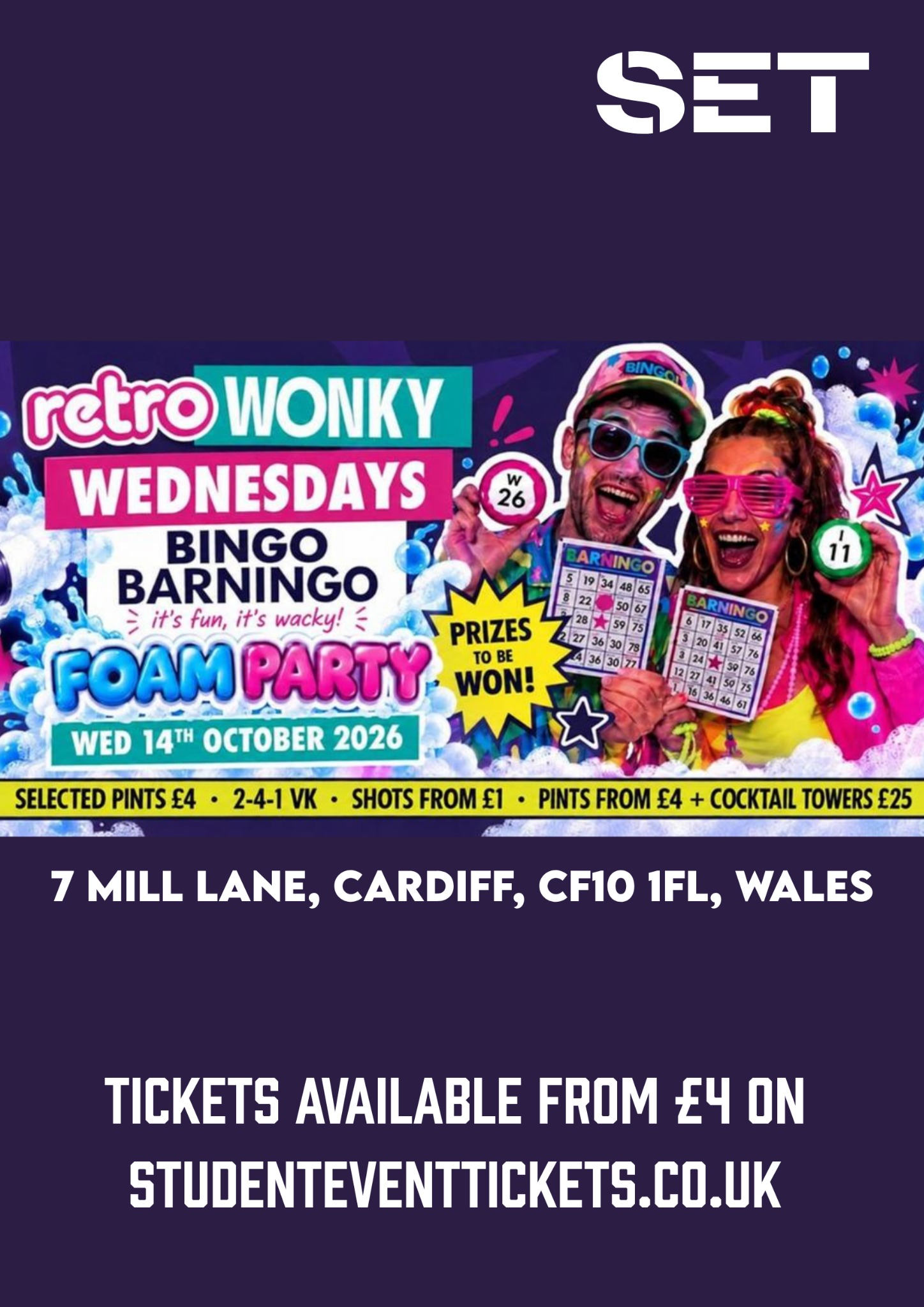 BINGO PARTY @ RETRO CARDIFF WEDNESDAY 14TH OCTOBER