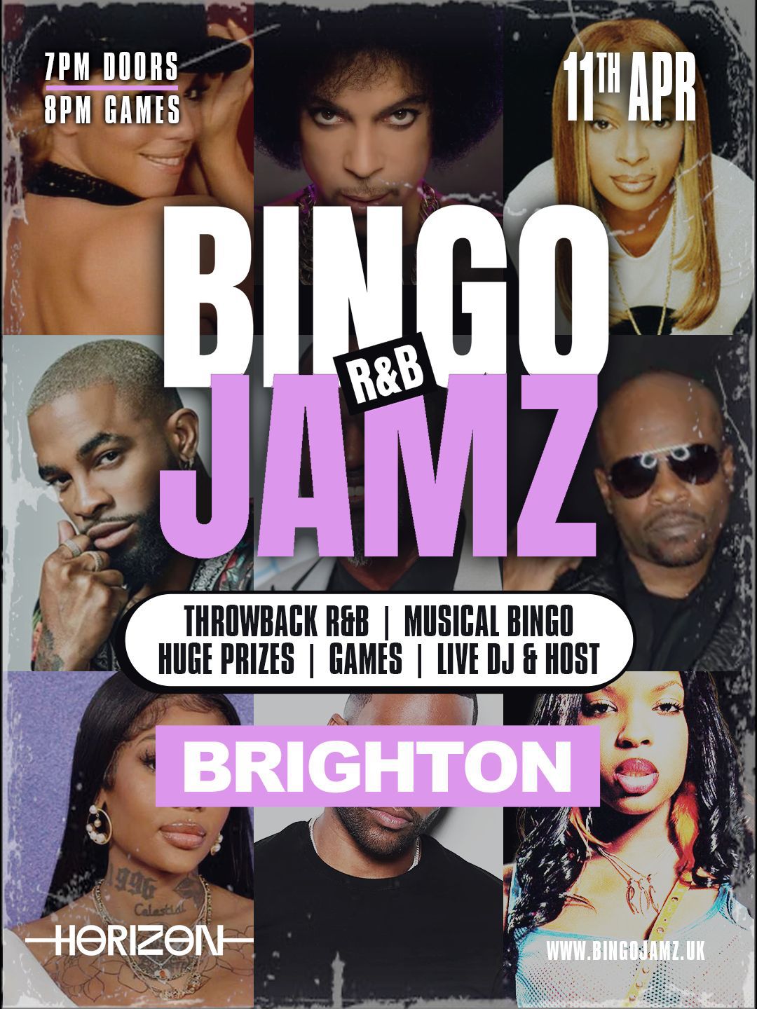 Bingo Jamz Brighton | 11th April 2026 at Horizon Nightclub