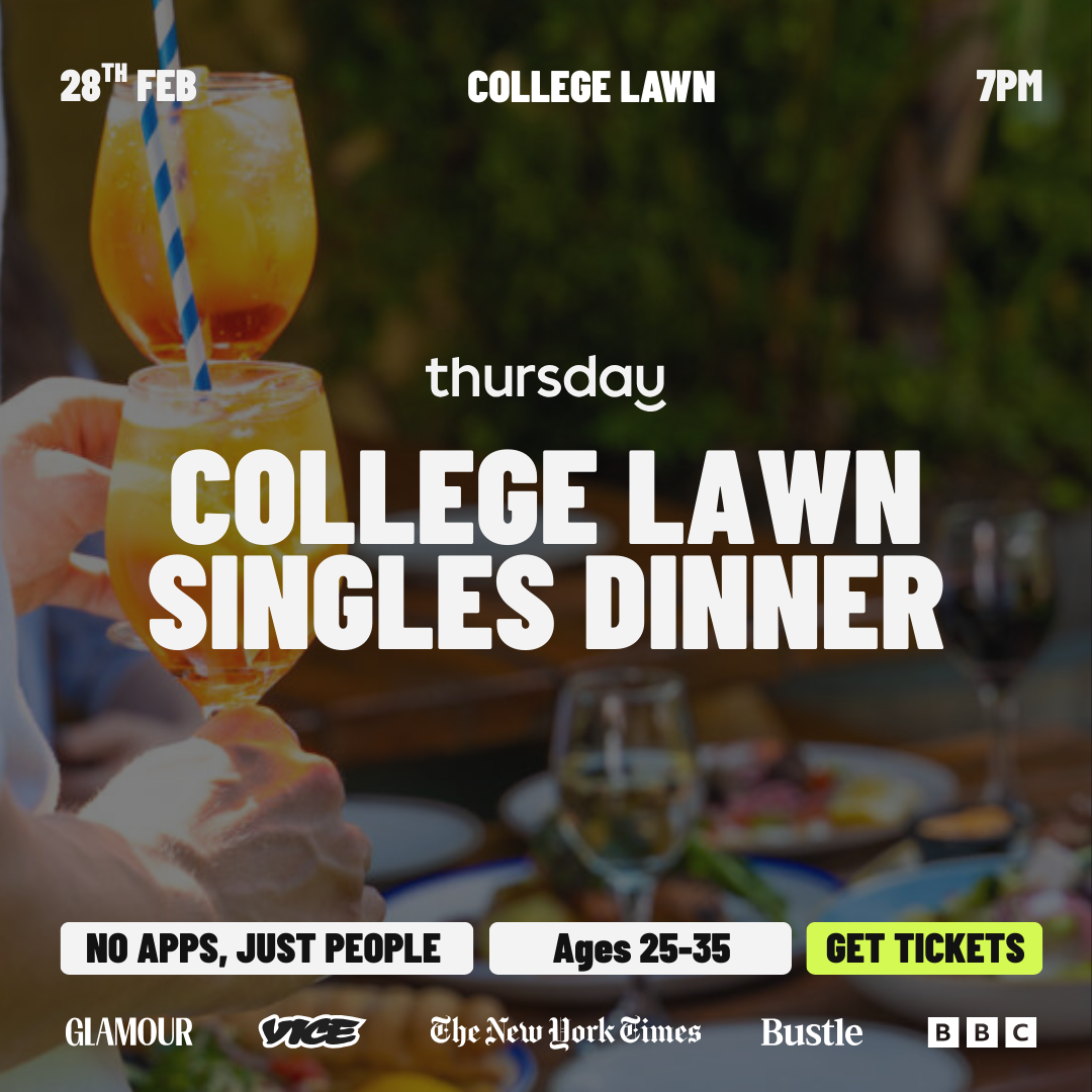 Saturday Night | College Lawn Singles Dinner (25-35) | Prahran