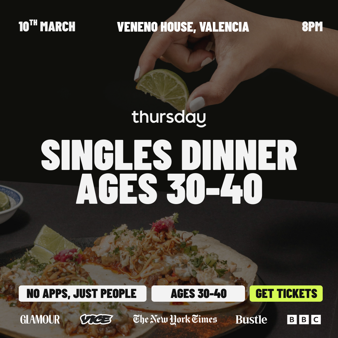 TUESDAY | VENENO HOUSE SINGLES DINNER (30-40) | VALENCIA