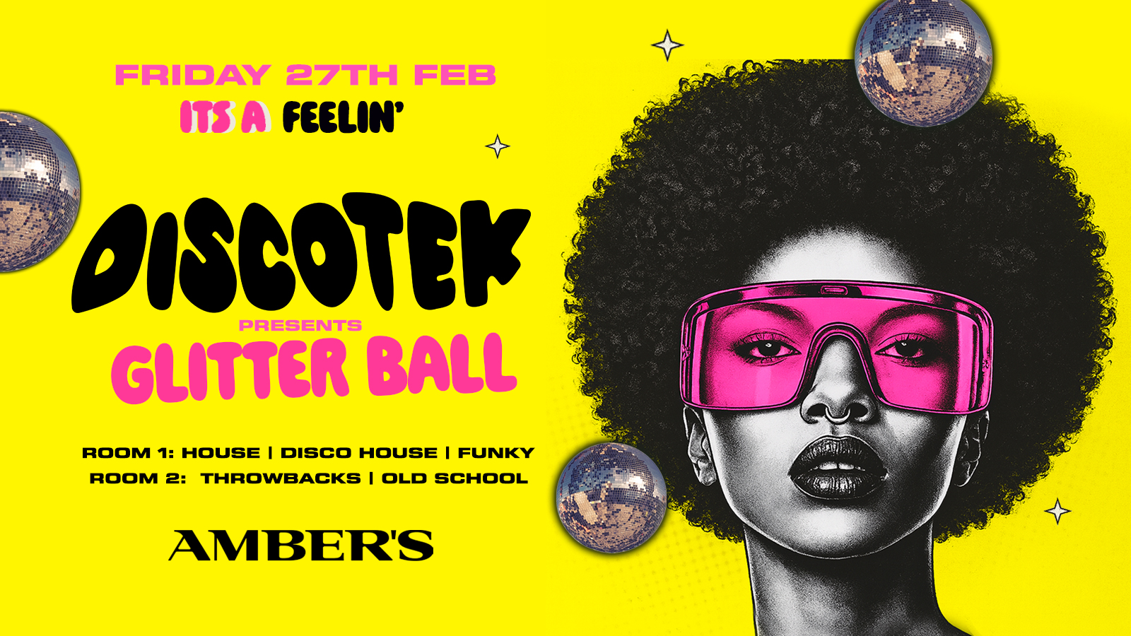 Discotek presents Glitter ball 🪩💛 – £3.50 DBLS / £2.50 SHOTS