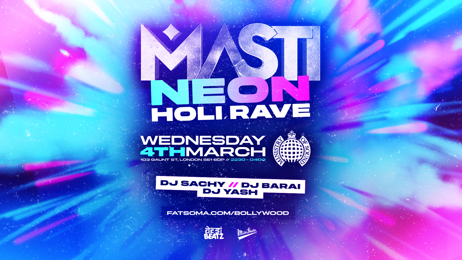 MASTI : NEON HOLI RAVE!