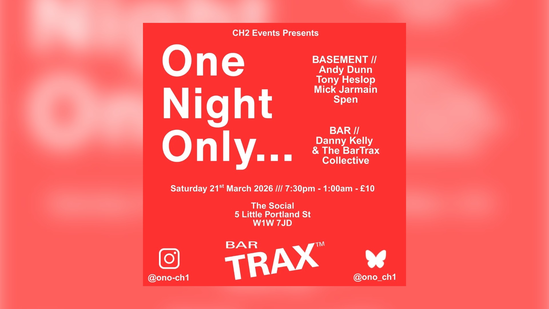 One Night Only – The Social Sessions 3 Feat. Bartrax