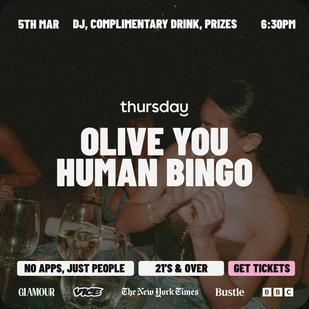 Thursday | Olive You Human Bingo | Omaha