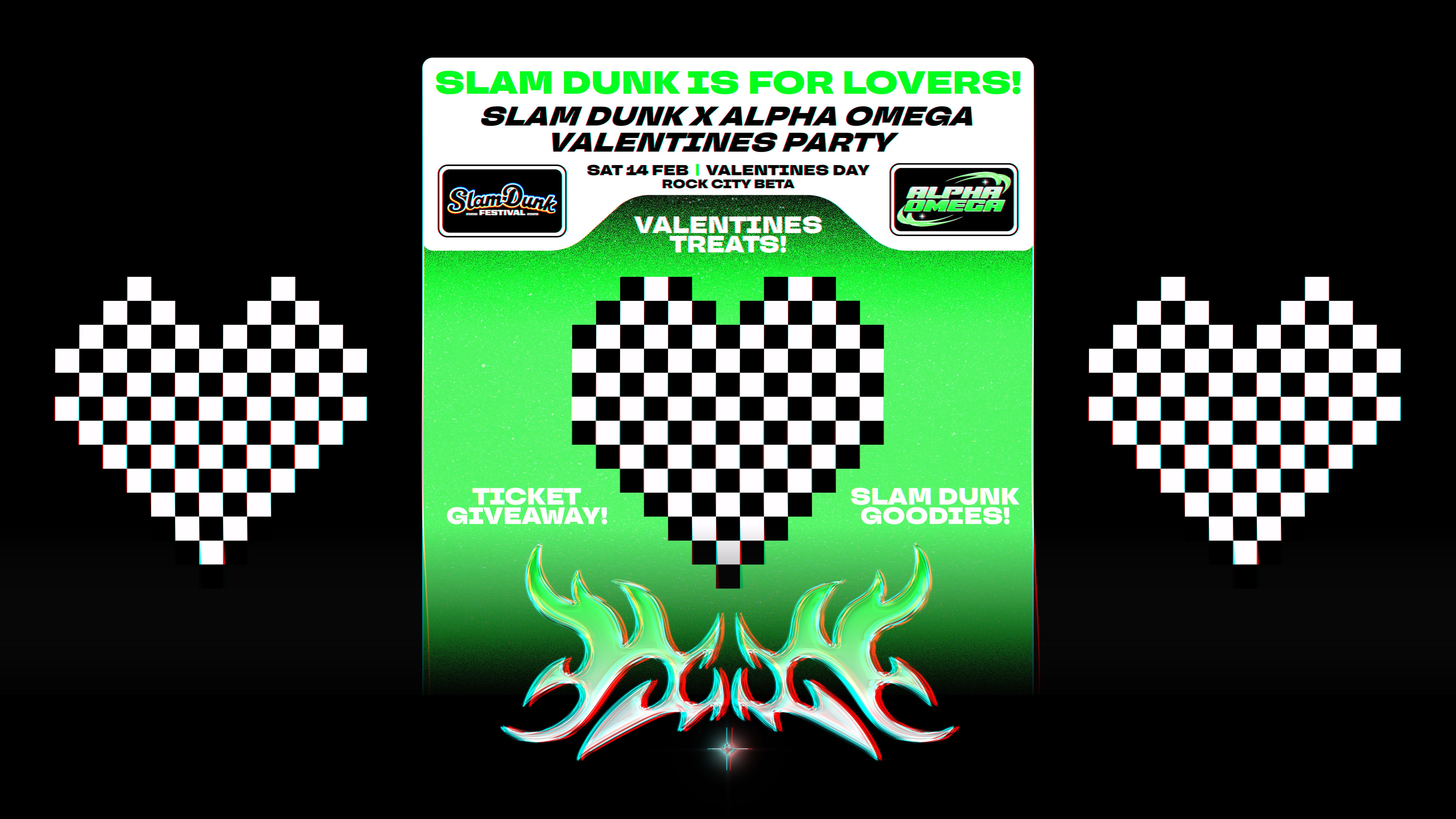 Alpha Omega – ”Slam Dunk Is For Lovers” – Nottingham’s Best Alternative Club Night (POP PUNK | EMO | METAL) – 14/02/26