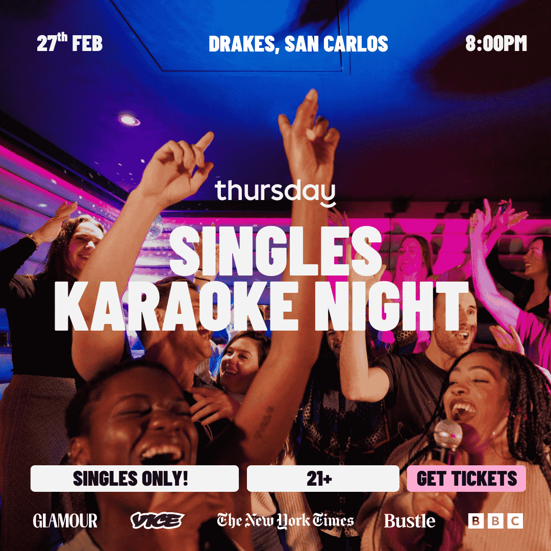 Friday  | Singles Karaoke (21+) | San Carlos