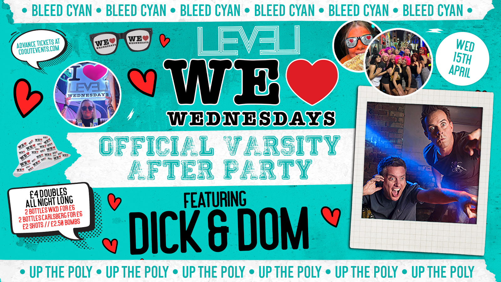 We Love Wednesdays – Official Varsity After Party – Pop Floor Hosted By Dick & Dom – Liverpool’s Legendary Wednesday...