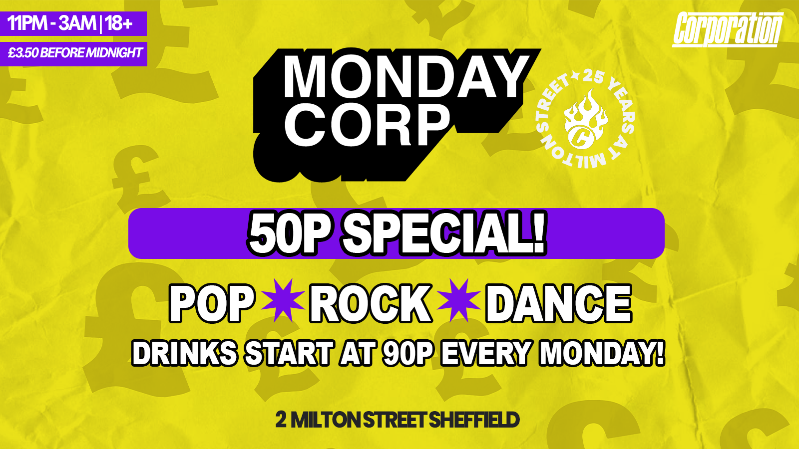 MONDAY CORP | 50P SPECIAL