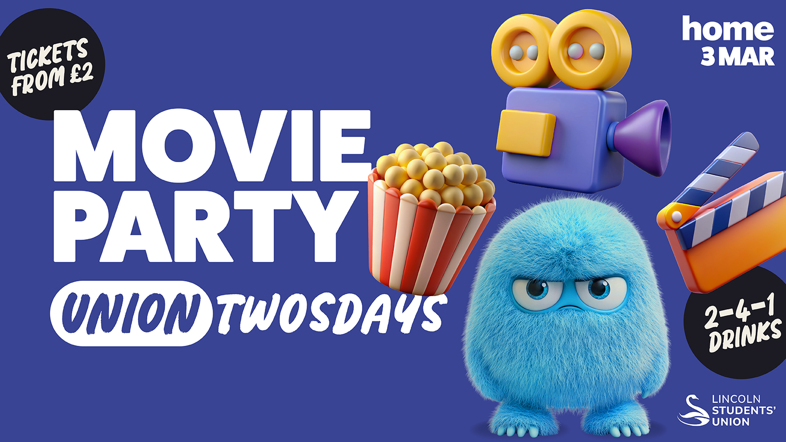 Union Twosdays Presents: Movie Party 🎬🍿