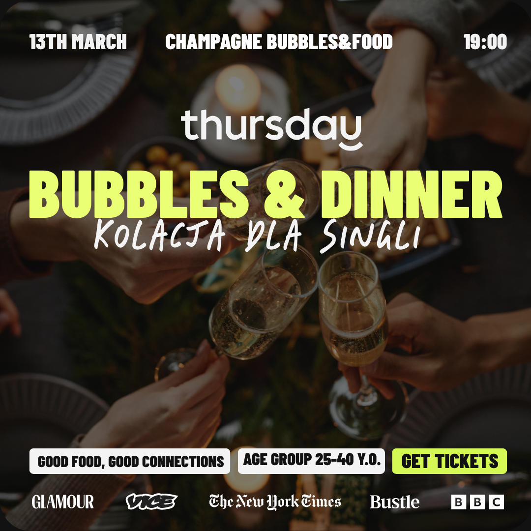 Bubbles & Dinner | Kolacja dla Singli