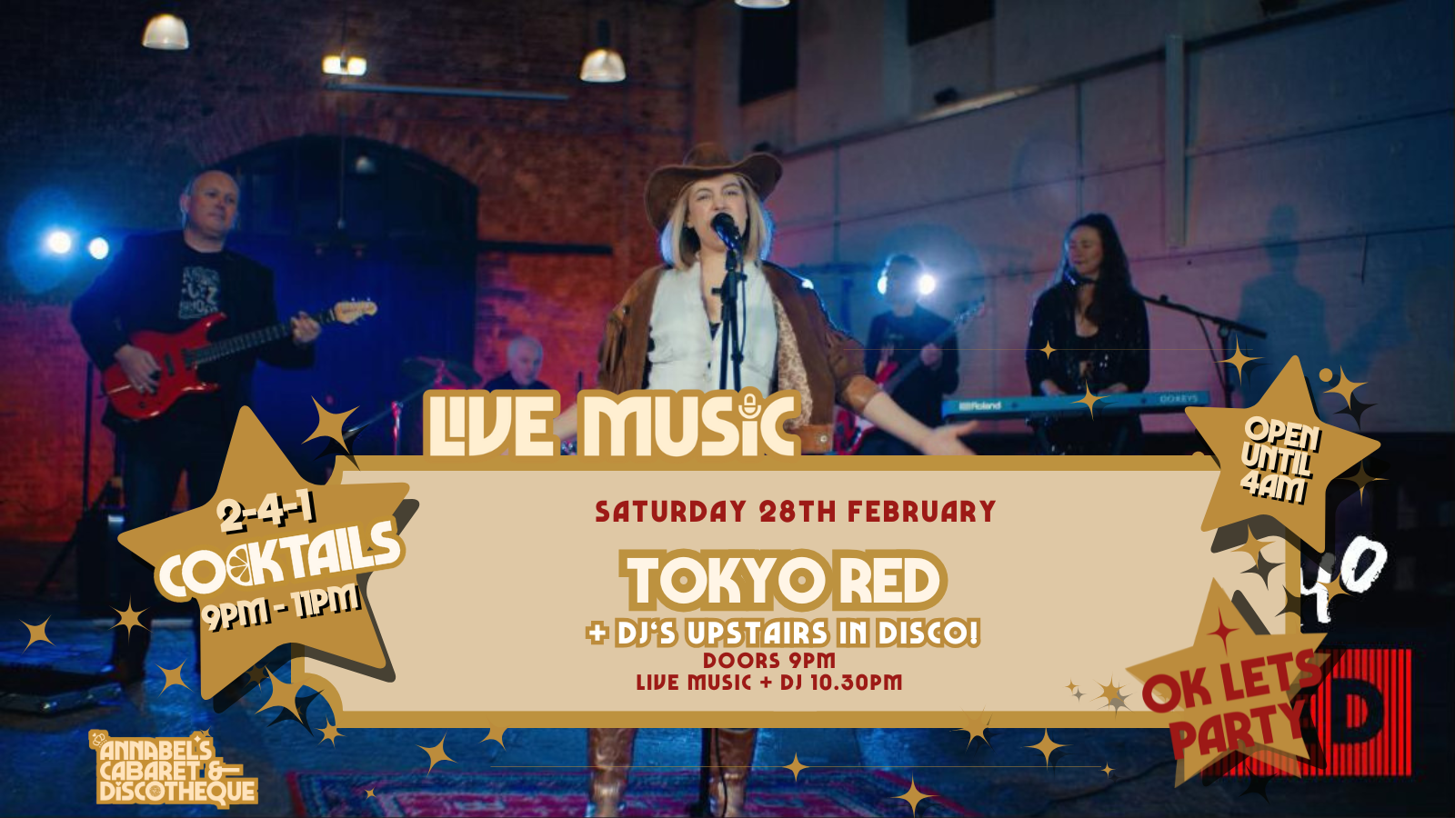 Live Music: TOKYO RED // Annabel’s Cabaret & Discotheque