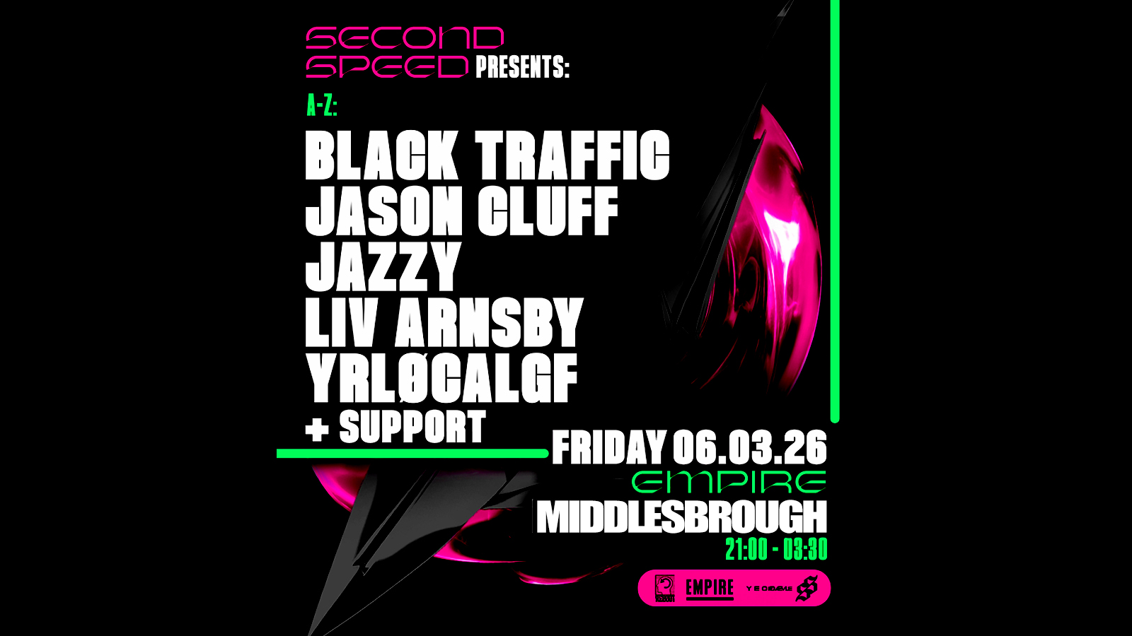 Second Speed: Jazzy, Jason Cluff, Black Traffic + more