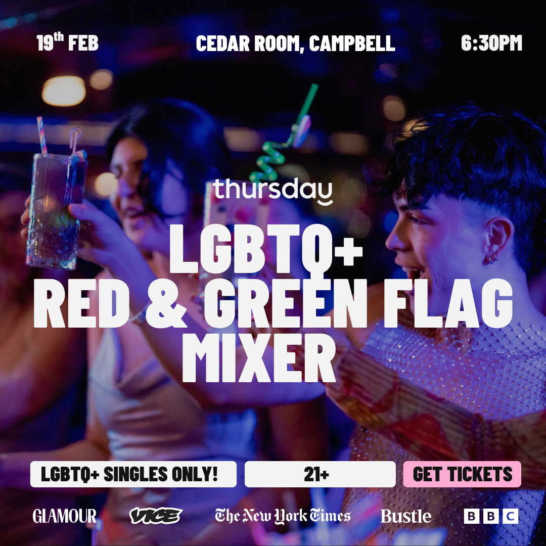 Thursday | LGBTQ+ Red & Green Flag Mixer (21+) | Campbell