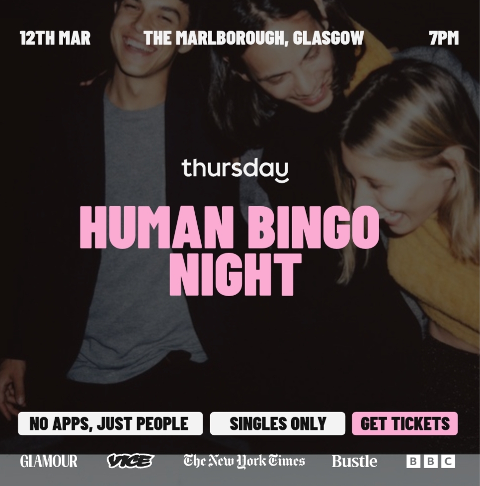 Thursday | HUMAN BINGO @The Marlborough | Glasgow