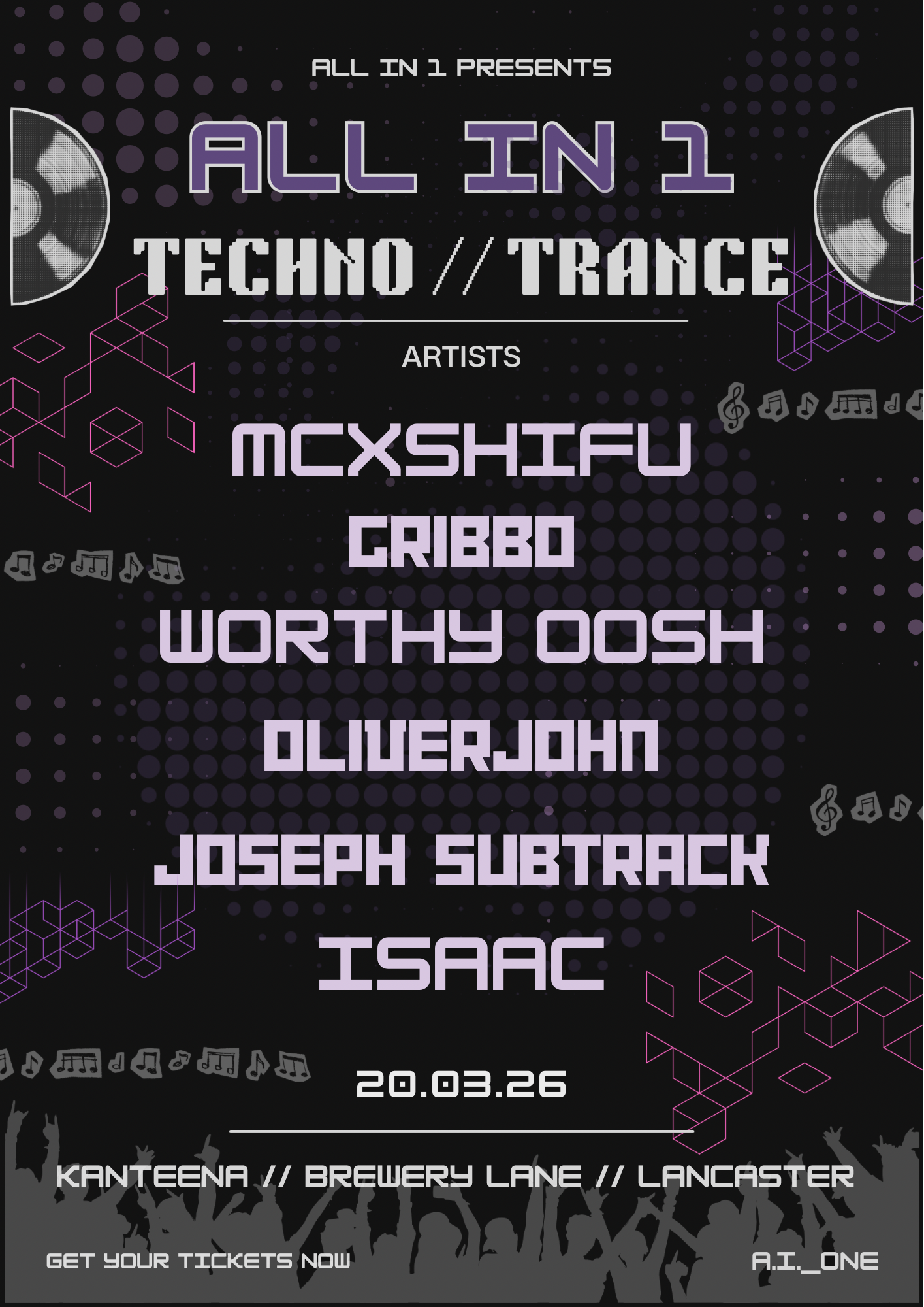 ALL IN 1’s – TRANCE // TECHNO