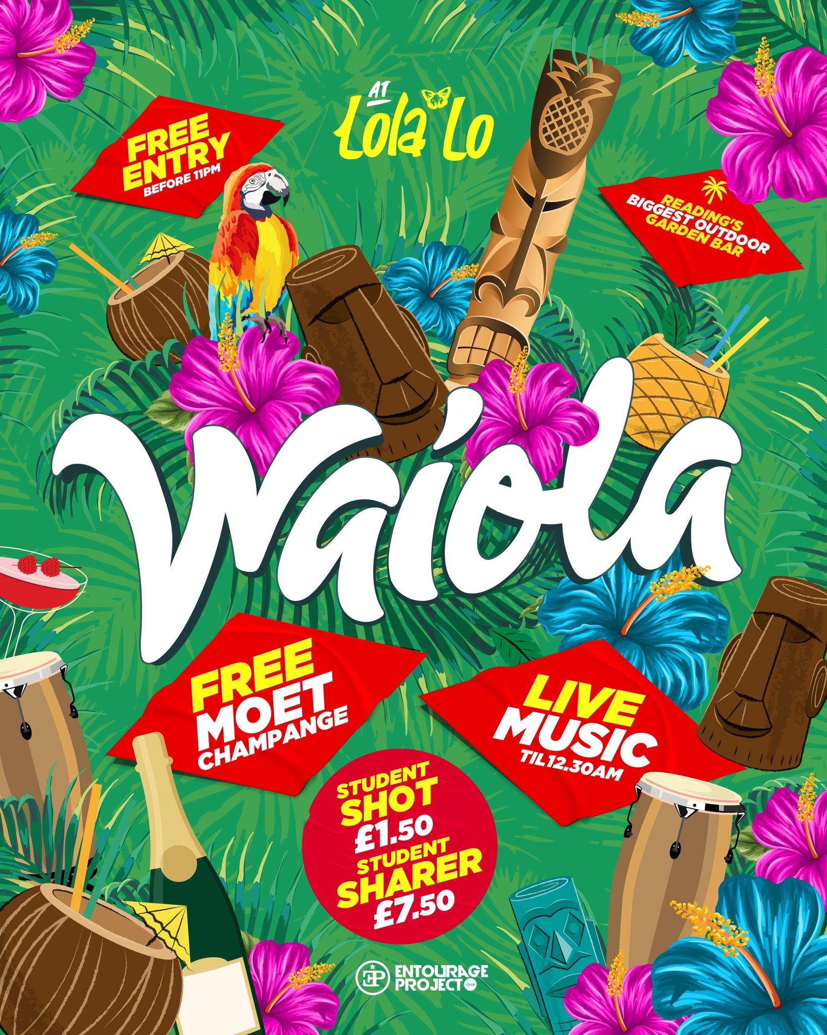 Waiola: Live Music & Free Entry For Girls Pre 11pm 🎸
