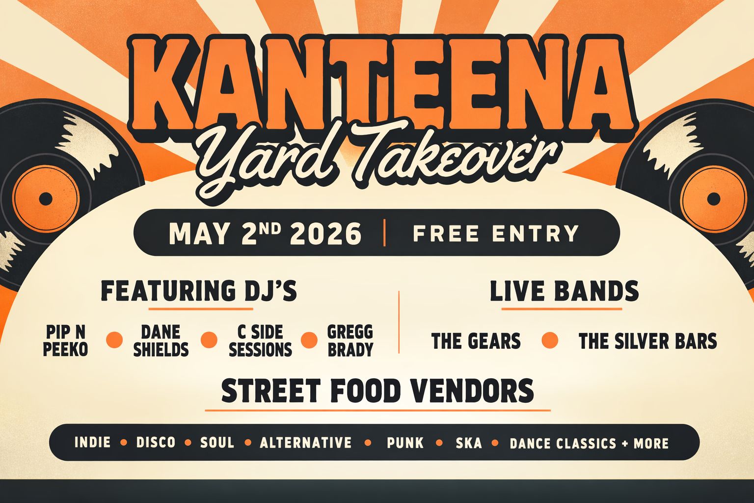 All Day Indie Yard Party // Free Entry